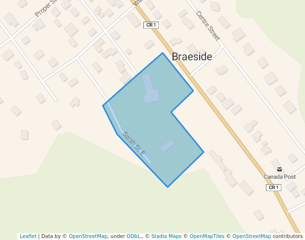walking in Braeside RA Center map in Braeside