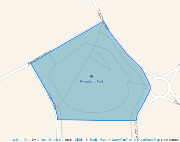 walking in Koombana Park map in South Hedland