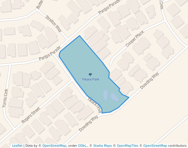 walking in Yikara Park map in Port Hedland