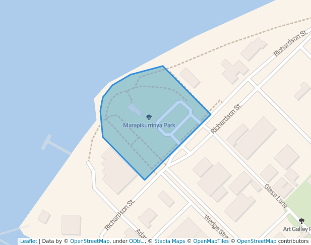 walking in Marapikurrinya Park map in Port Hedland