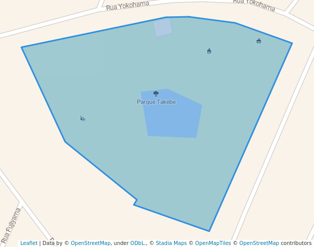 walking in Parque Takebe map in Diadema