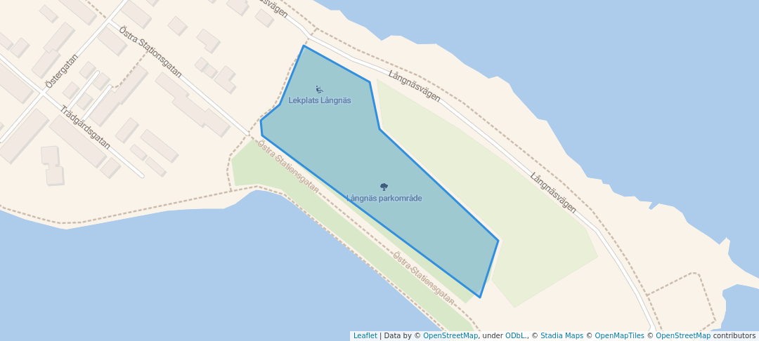 walking in Långnäs parkområde map in Bollnäs