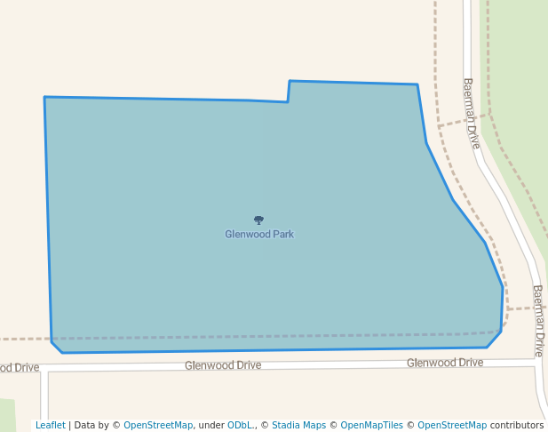 walking in Glenwood Park map in Rantoul