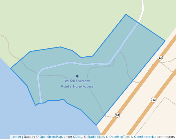 walking in Wilson's Serenity Point at Noren Access map in Jefferson City