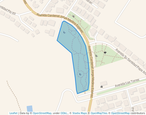 walking in Plaza Mirador La Cantera map in Coquimbo