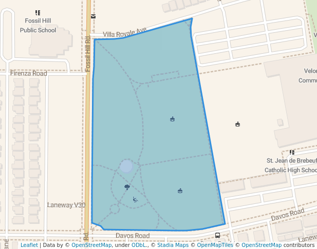 walking in Matthew Park map in Vaughan
