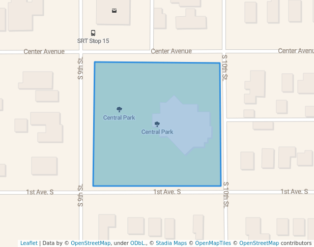 walking in Central Park map in Payette