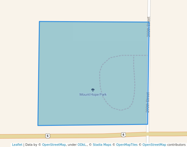 walking in Mount Hope Park map in Treynor