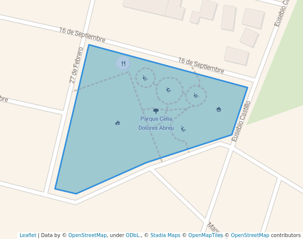 Parque Celia Dolores Abreu in Balancán | Map and Routes