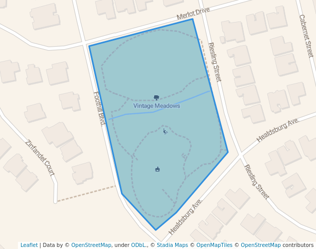 walking in Vintage Meadows map in Cloverdale