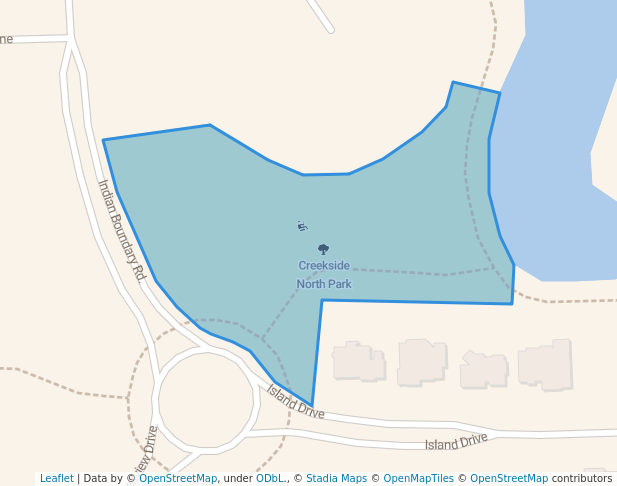 walking in Creekside North Park map in Plainfield