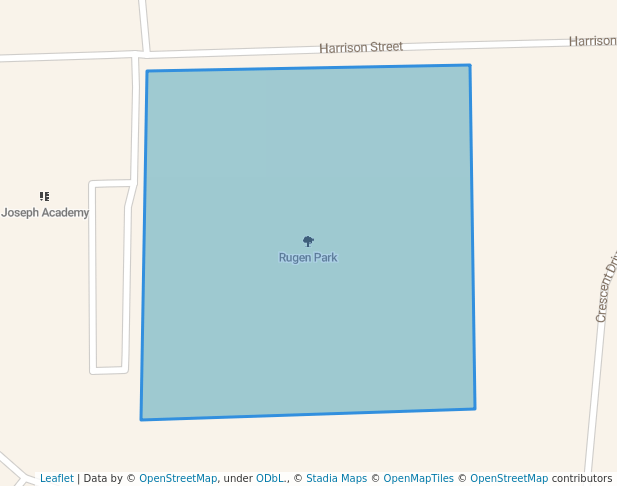 walking in Rugen Park map in Glenview