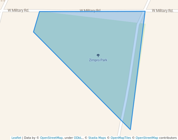 walking in Zimpro Park map in Rothschild