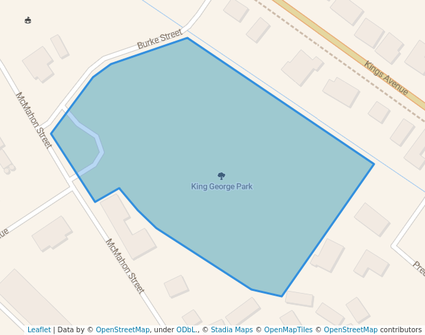 walking in King George Park map in Saint Arnaud