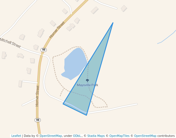 walking in Maysville Park map in Maysville