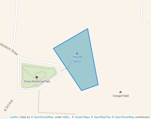 walking in Red Hill Park map in Purcell