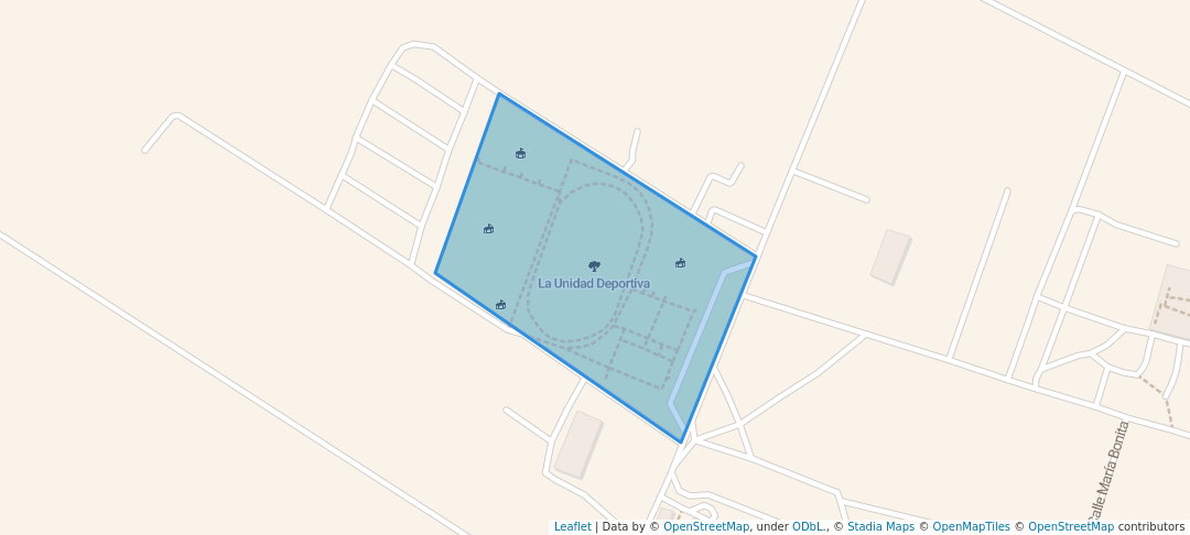 walking in La Unidad Deportiva map in Apan