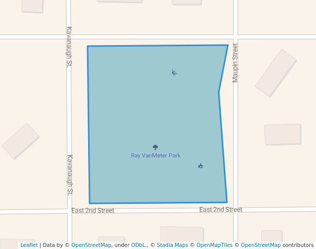 walking in Ray VanMeter Park map in Trenton