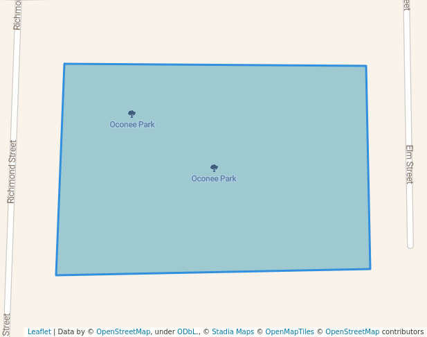 walking in Oconee Park map in Oconee