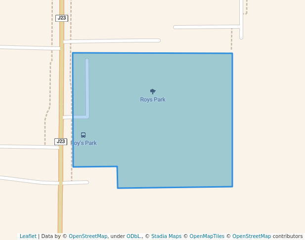 walking in Roys Park map in Farmersville