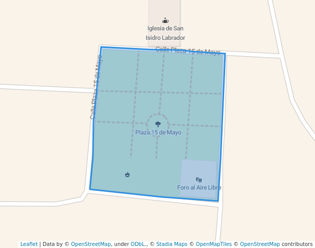 walking in Plaza 15 de Mayo map in San Juan del Río