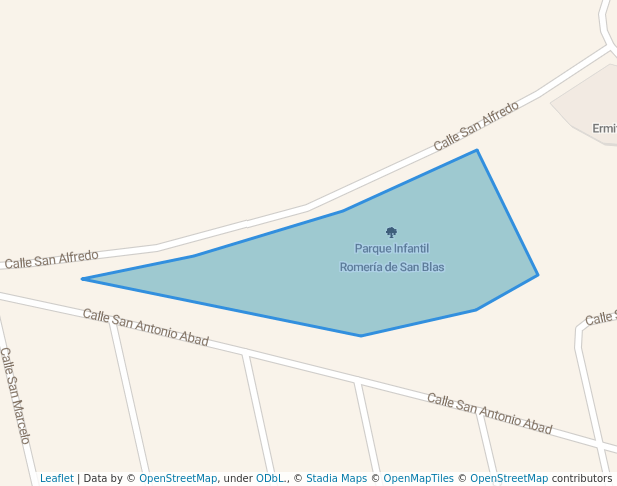 walking in Parque Infantil Romería de San Blas map in San Javier