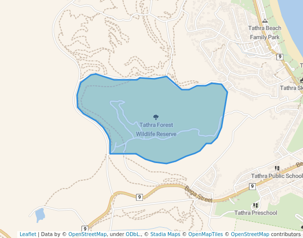 walking in Tathra Forest Wildlife Reserve map in Tathra