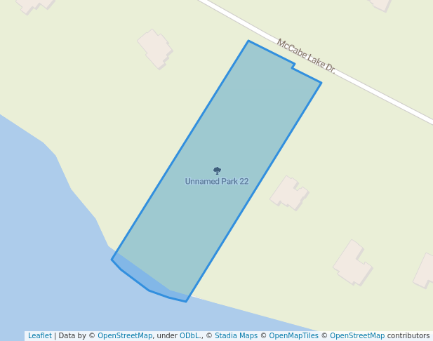 walking in Unnamed Park 22 map in Middle Sackville