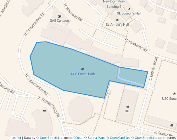 walking in USC forest Park map in Lungsod ng Cebu