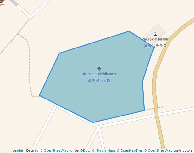 walking in 高尾台西公園 map in Hachioji