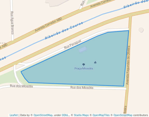 walking in Praça Miosótis map in Diadema