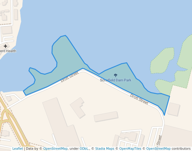walking in Schofield Dam Park map in Schofield