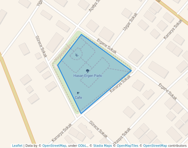 walking in Kemal Paşa Parkı map in Saray