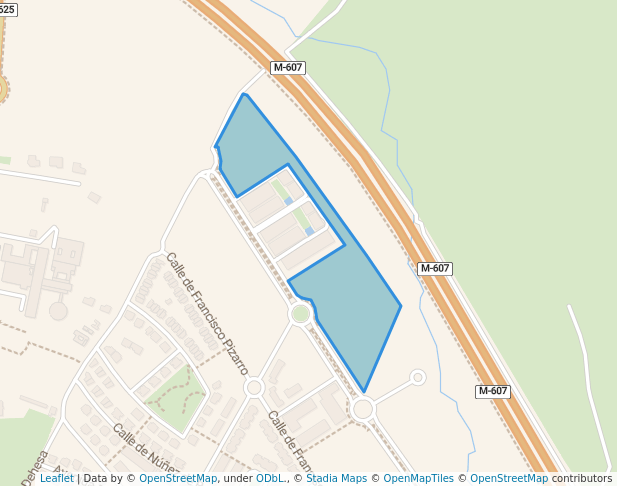 walking in Parque Cristóbal Colón Norte map in Colmenar Viejo