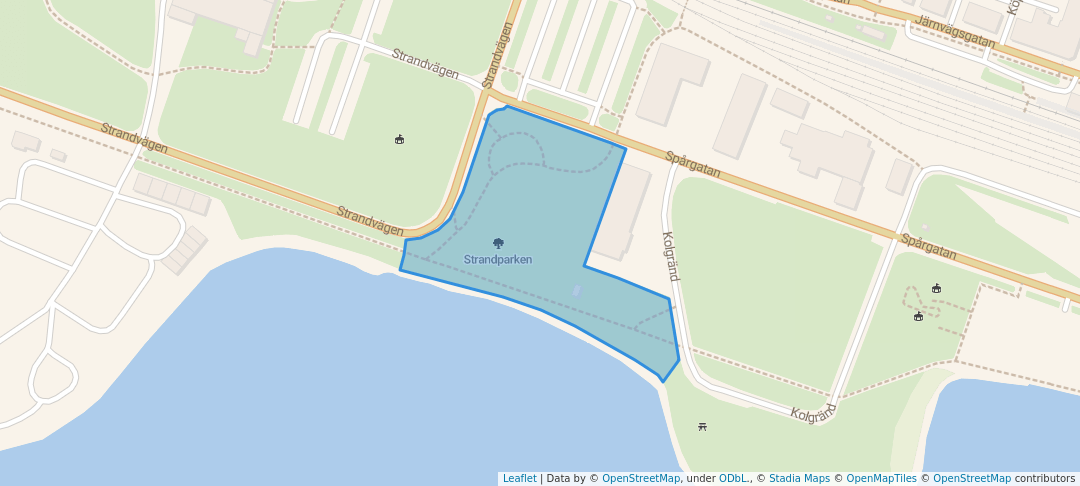 walking in Strandparken map in Arvika