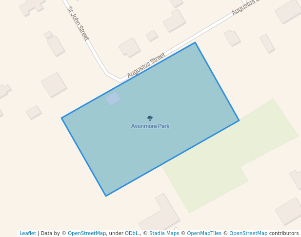 walking in Avonmore Park map in Avonmore