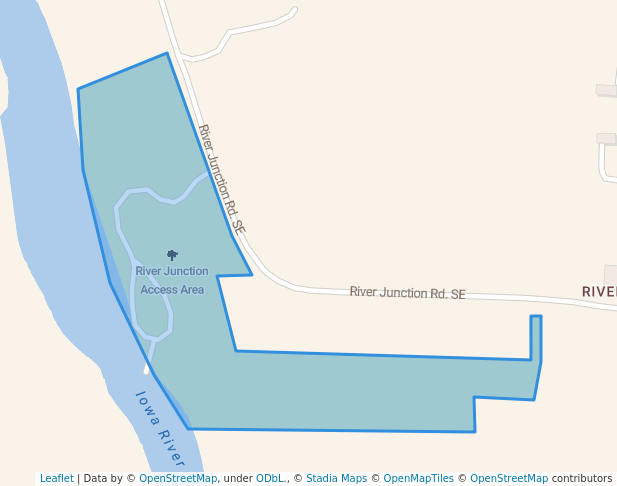 walking in River Junction Access Area map in Lone Tree