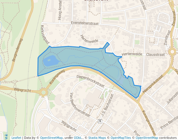 walking in Stadspark map in Kerkrade