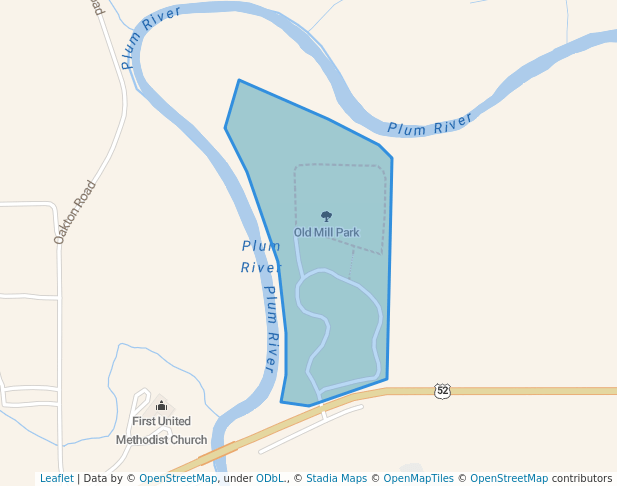 walking in Old Mill Park map in Savanna