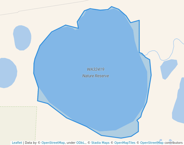 walking in WA32419 Nature Reserve map in Dalyup