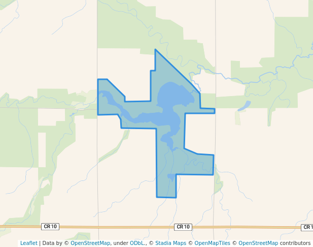 walking in Mound Creek County Park map in Sanborn