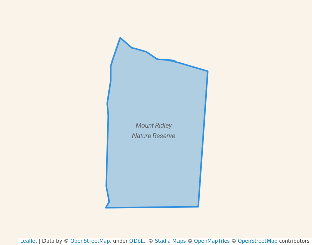 walking in Mount Ridley Nature Reserve map in Wittenoom Hills