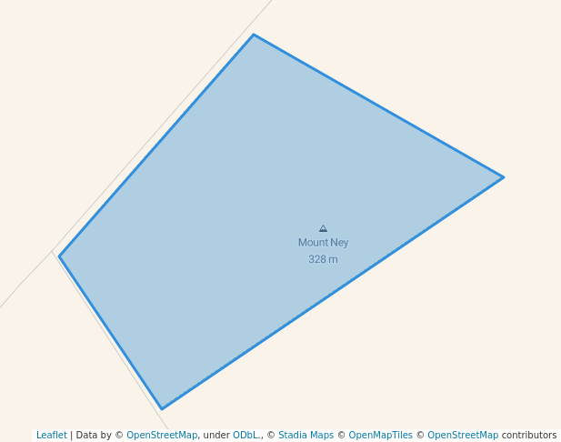 walking in Mount Ney Nature Reserve map in Mount Ney