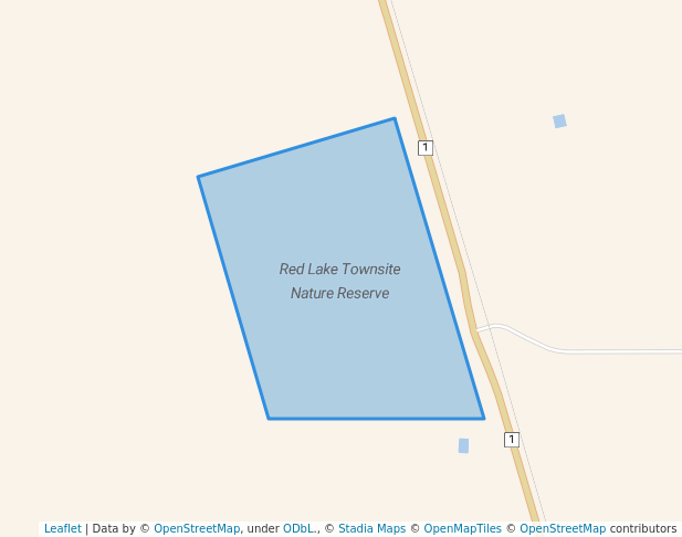 walking in Red Lake Townsite Nature Reserve map in Grass Patch