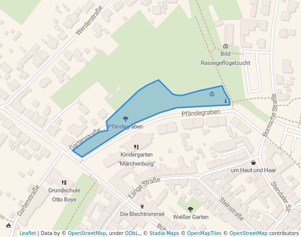 walking in Pfändegraben map in Haldensleben