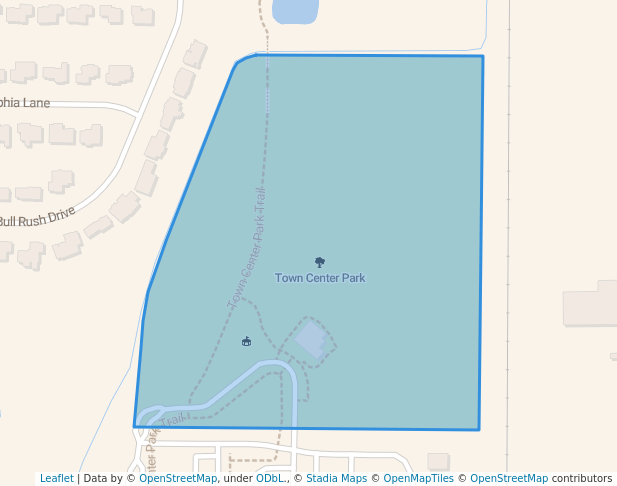 walking in Town Center Park map in Appleton