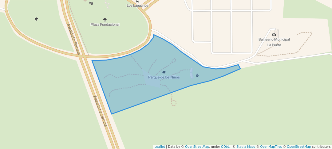 walking in Parque de los Niños map in La Punta