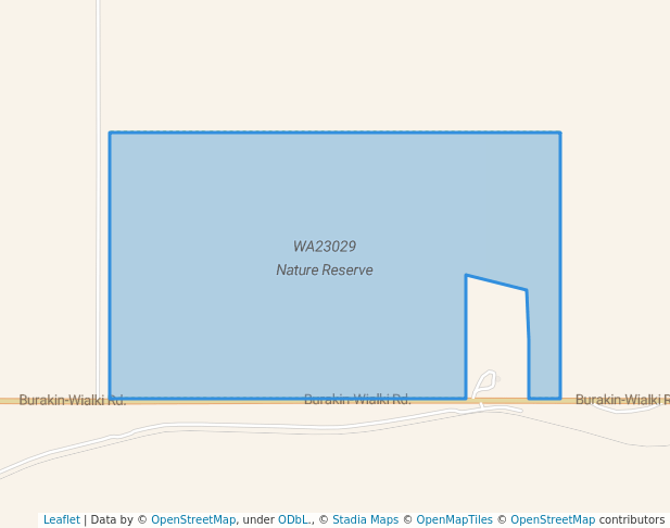 walking in WA23029 Nature Reserve map in Dukin
