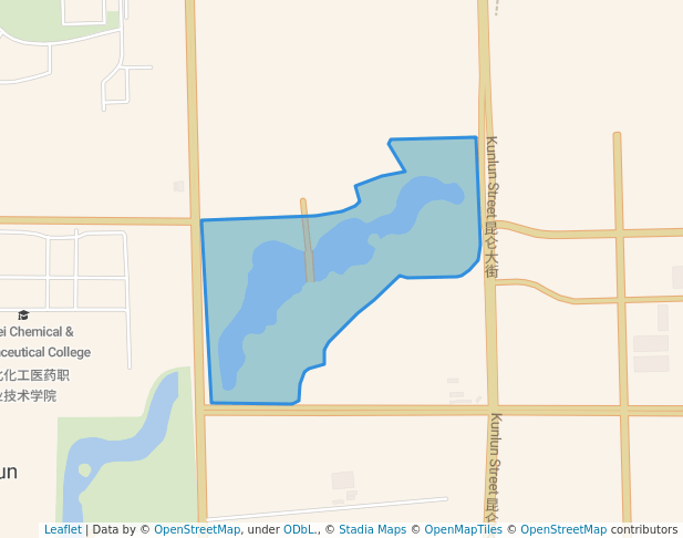 walking in Tianshan Park map in Shi Jia Zhuang Shi