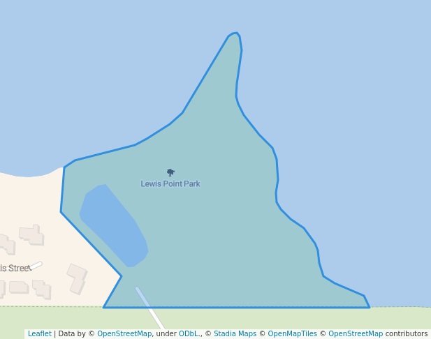 walking in Lewis Point Park map in West Salem